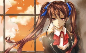 girl school uniform anime