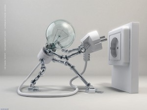 robot woman lamp x