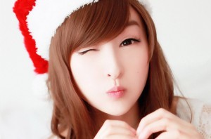 Asian Cute Girls Christmas