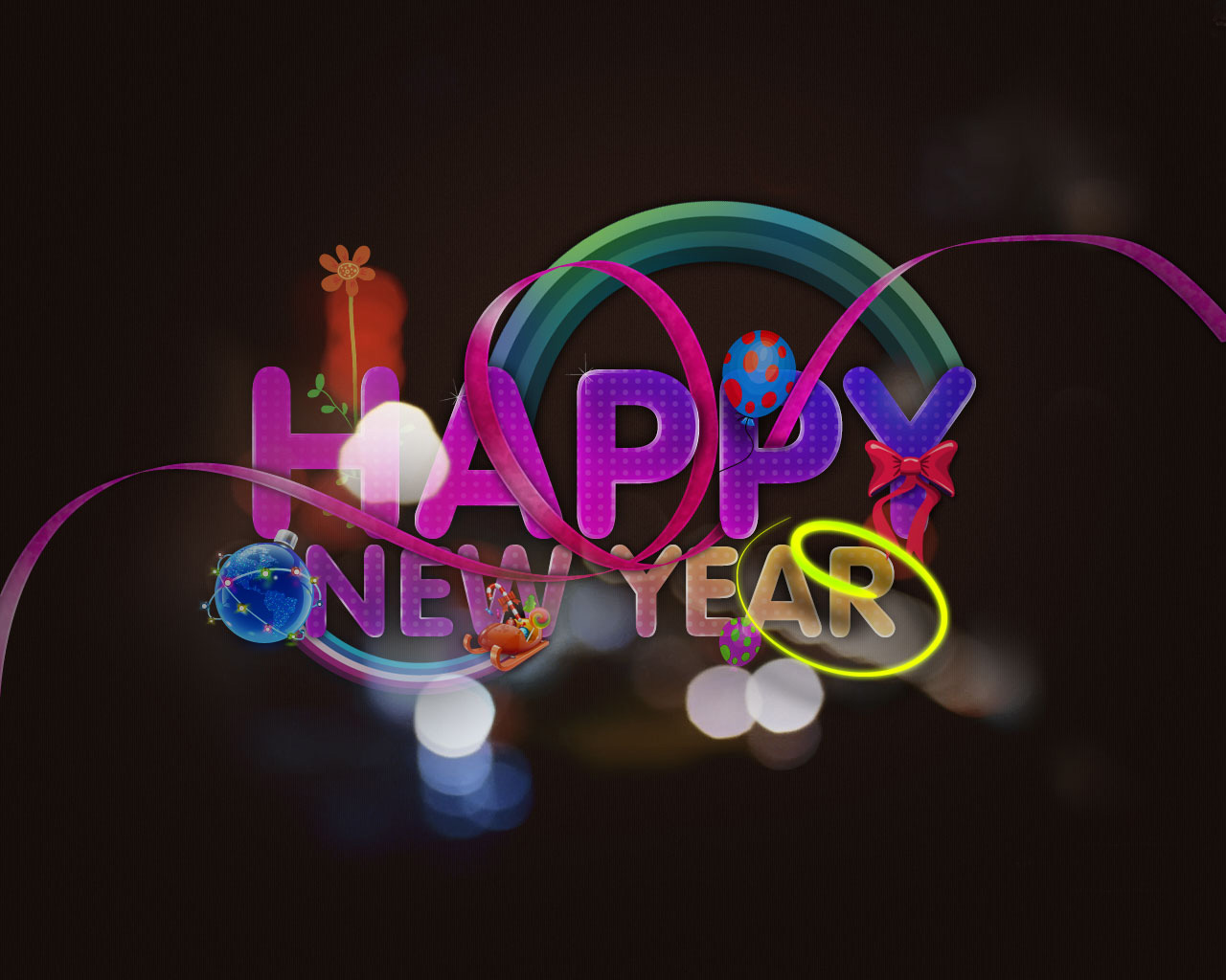 Lovely New Year Colorful Graphics