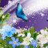 Peony pride butterflies wallpaper